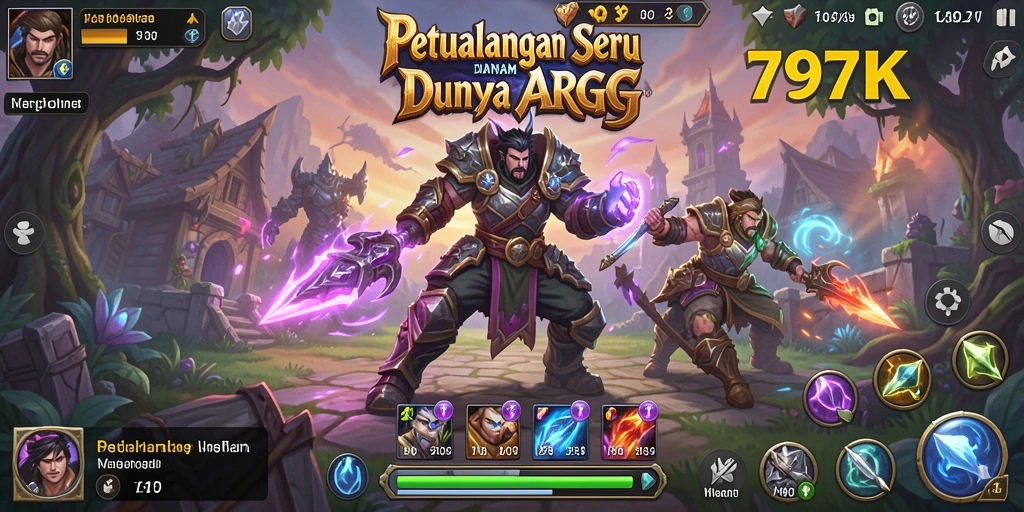 Screenshot menampilkan aksi pertempuran seru dalam 797K.