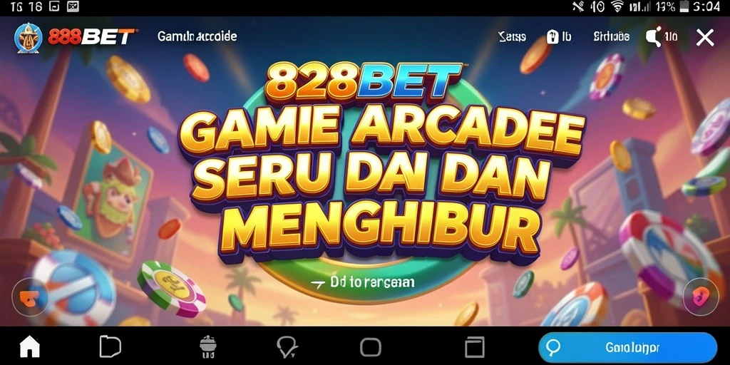 Tangkapan layar gameplay 828BET menunjukkan keseruan permainan Arcade.