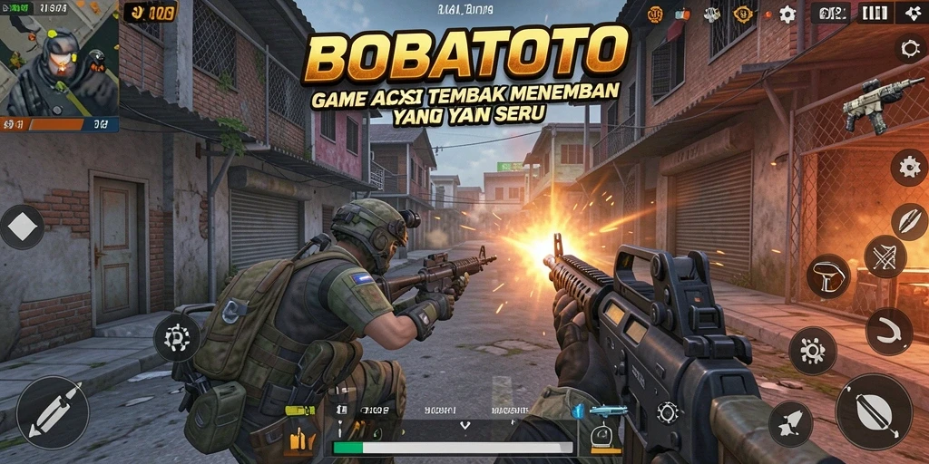 Tampilan gameplay penuh aksi di BOBATOTO dengan karakter bertempur.