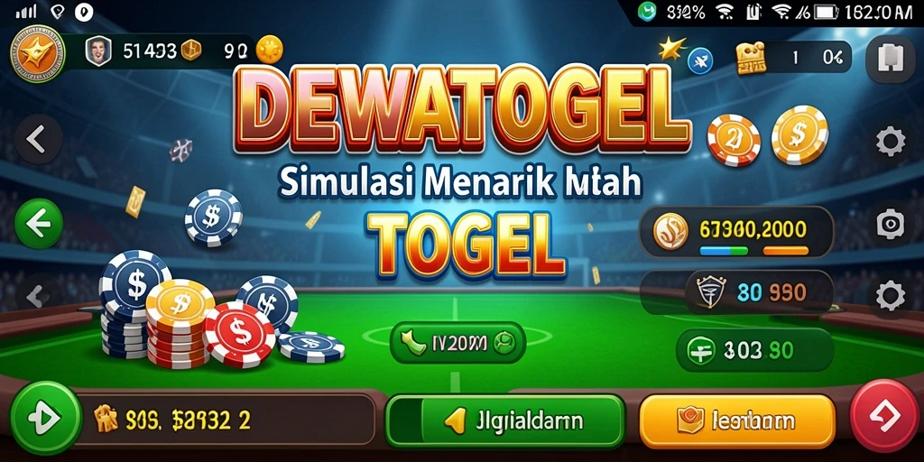 Tampilan gameplay menarik dari aplikasi DEWATOGEL