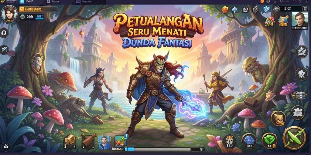 Tampilan gameplay seru dalam dunia penuh petualangan di HARAPJP.