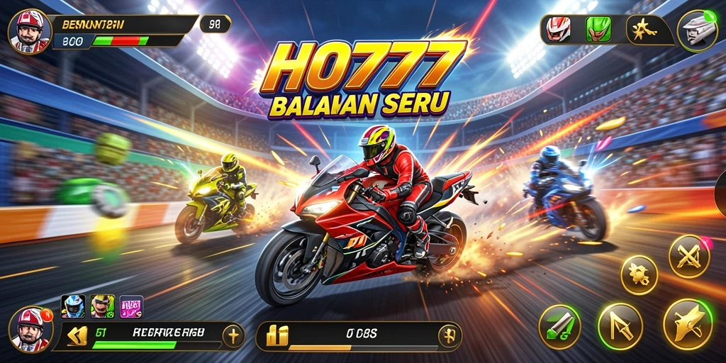 Gameplay seru yang menampilkan aksi balapan di <strong>HO777</strong> dengan mobil kencang.
