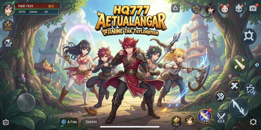 Gameplay menarik HQ777 dengan karakter anime yang menawan.