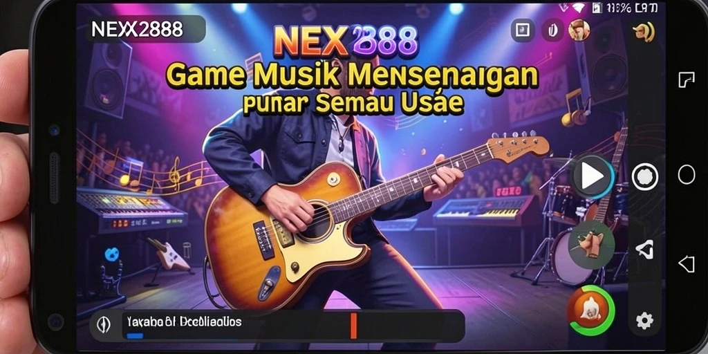 Tampilan gameplay NEX288 dengan alunan musik yang seru dan interaktif.