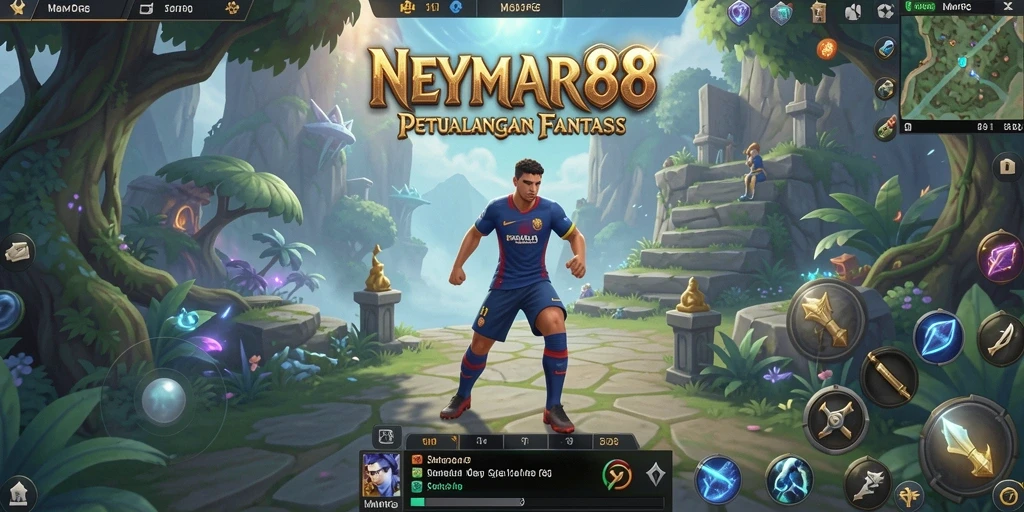 Tampilan gameplay seru di NEYMAR88 dengan pertarungan yang megah.