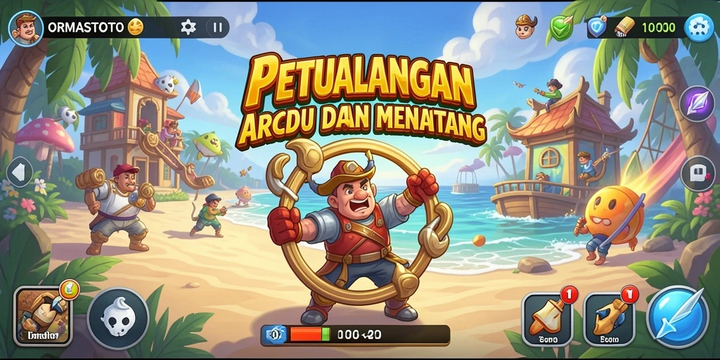 Tampilan gameplay seru dari ORMASTOTO, menampilkan aksi yang mendebarkan.
