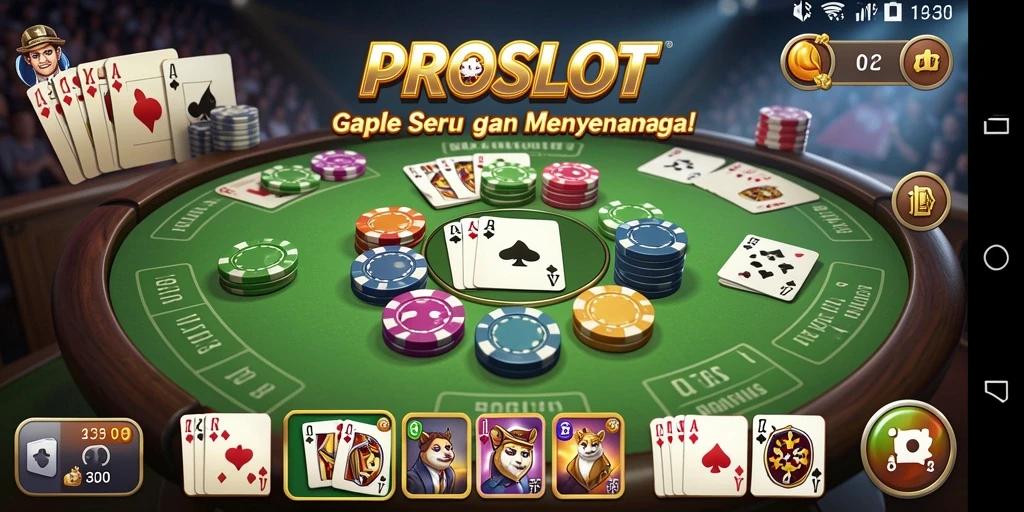 Tampilan gameplay seru Gaple di PROSLOT yang mengasyikkan.