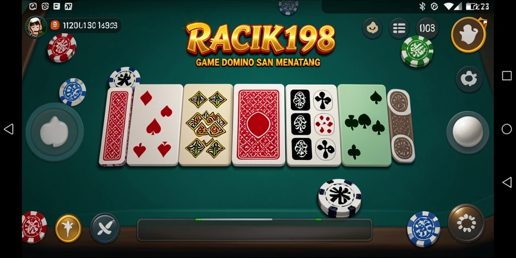 Tampilan menarik dari gameplay Domino di RACIK198.