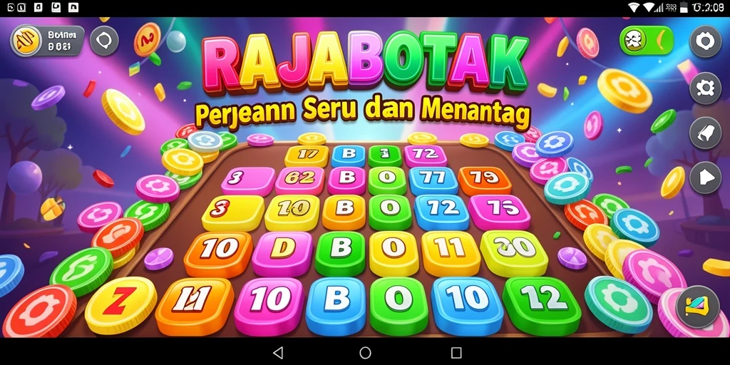 Gameplay seru bingo di RAJABOTAK dengan hadiah menarik.