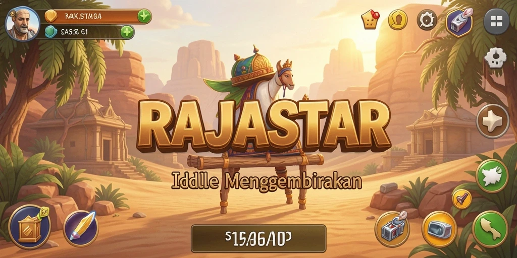 Tangkapan layar gameplay yang menarik dari RAJASTAR.