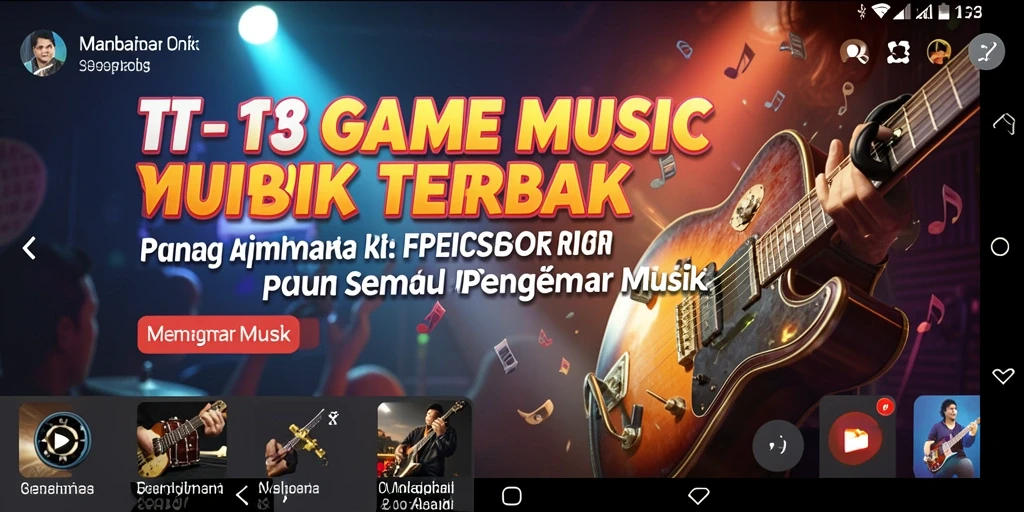Tampilan gameplay T6 yang menarik dan interaktif dalam bermain musik.