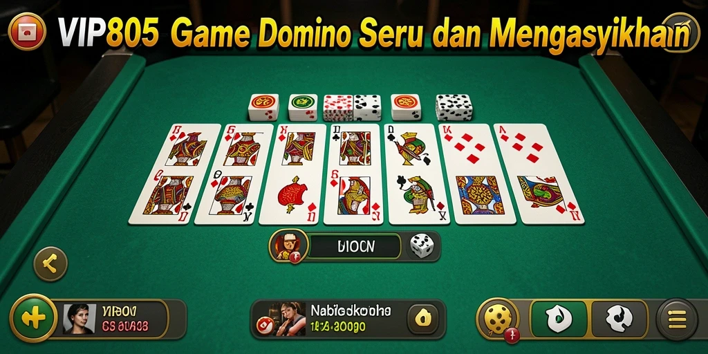 Screenshot gameplay VIP805 yang menunjukkan momen seru bermain Domino.