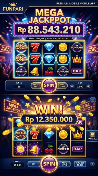 Screenshot aplikasi funpari saat pengguna menjelajahi katalog aplikasi.